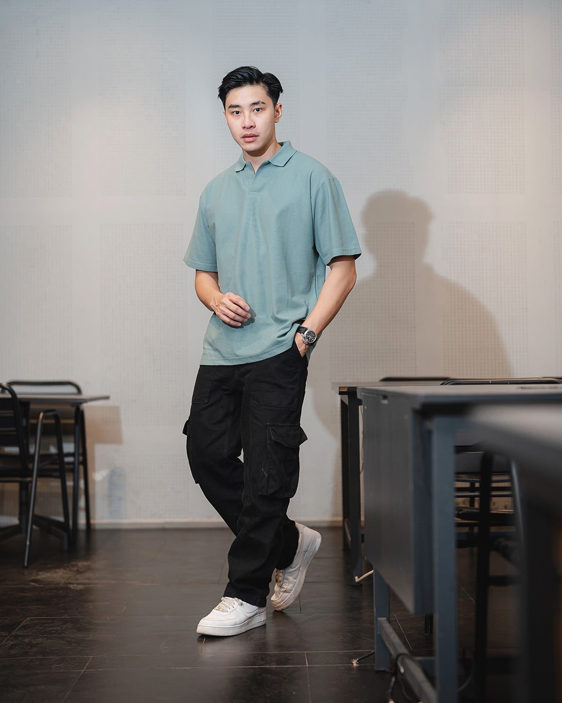 Nara Polo Oversize Mineral Green