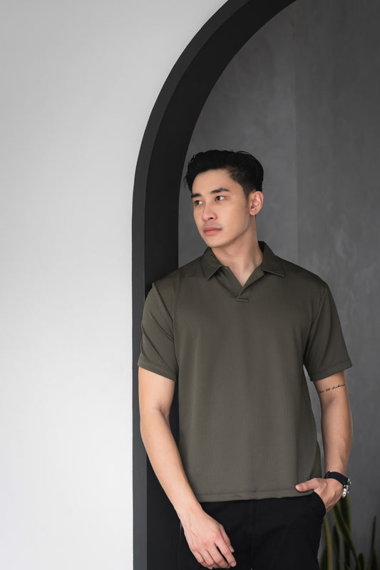 Narita Soft Knit Polo Dark Green