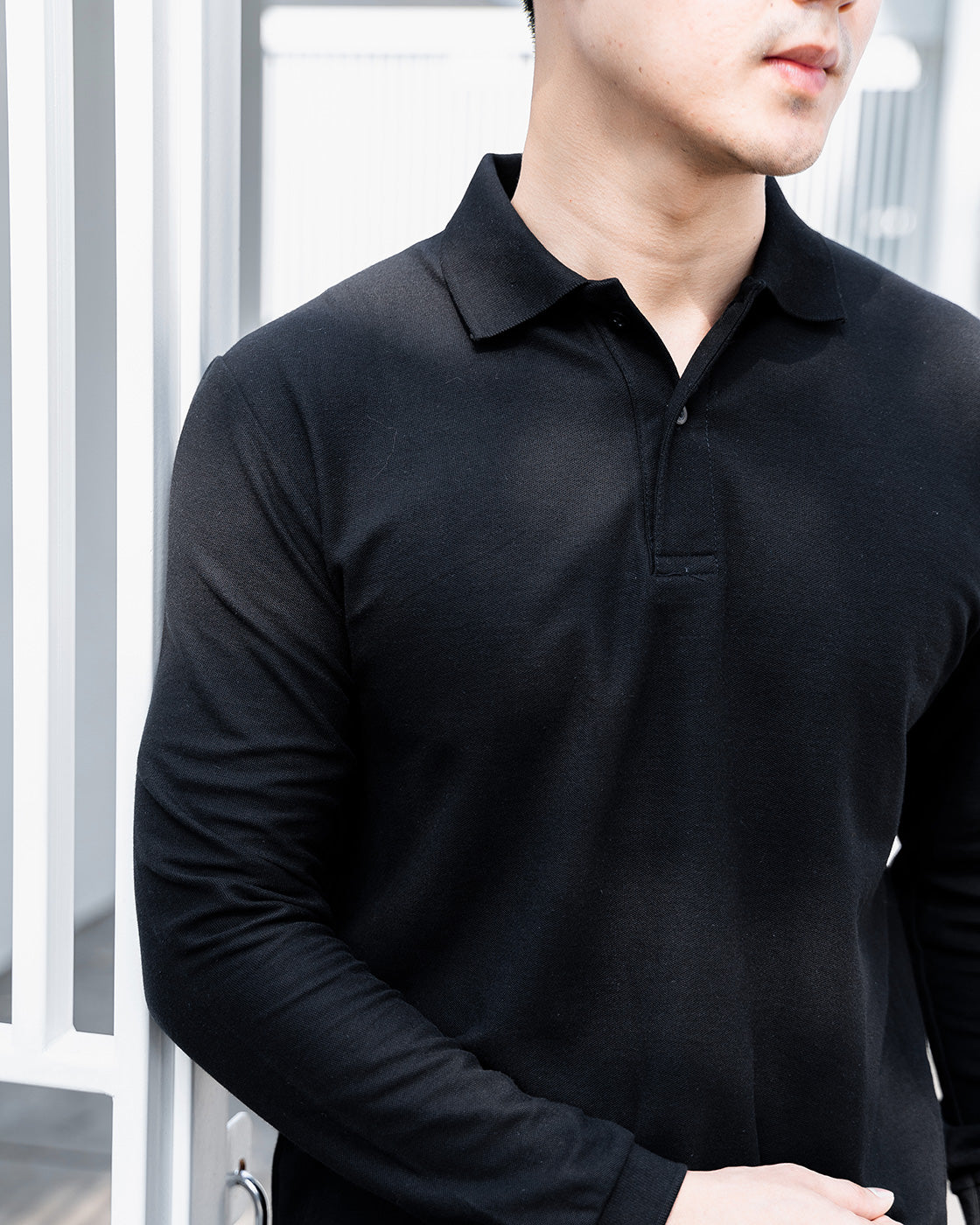 Sapporo Polo Longsleeve Black