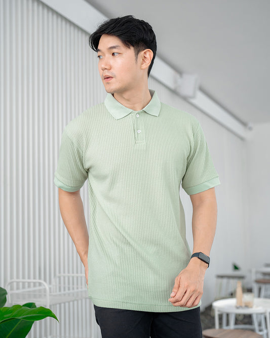 Shibuya Polo Waffle Soft Green