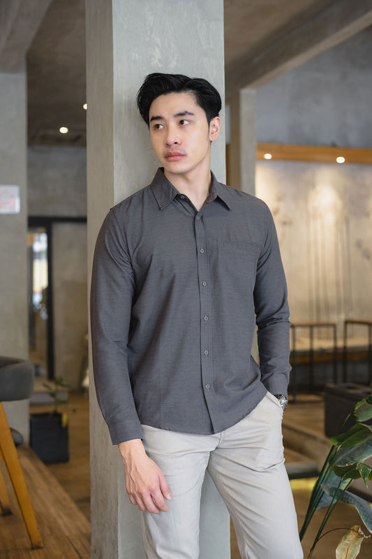 Nagoya Long Sleeve Shirt Charcoal