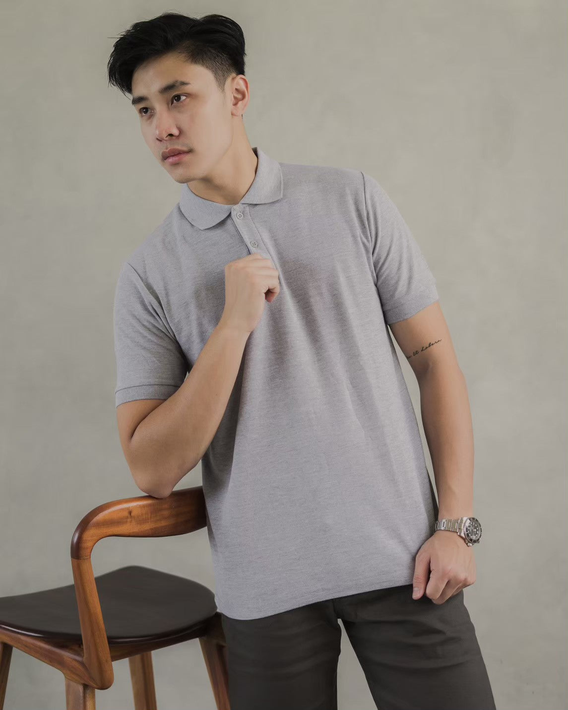 Akita Polo Shirt Light Grey