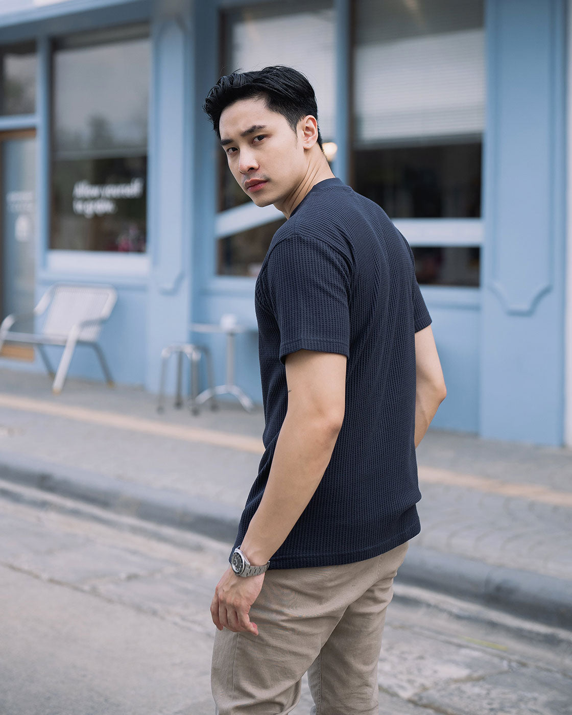 Beppu Kaos Knit Waffle Navy