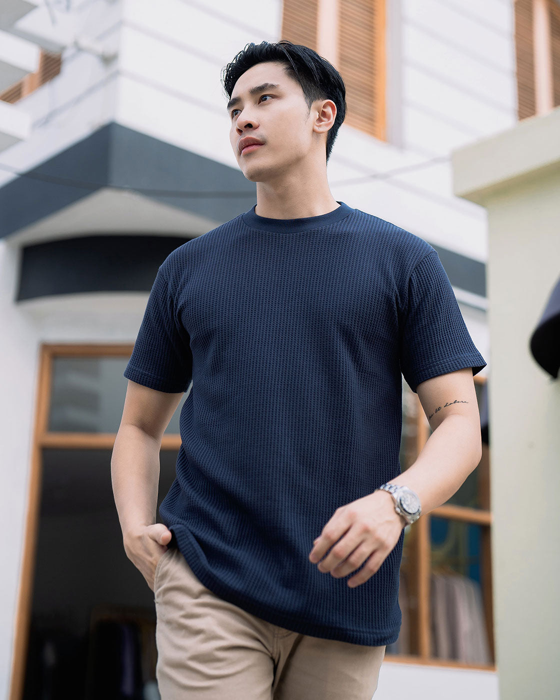 Beppu Kaos Knit Waffle Navy