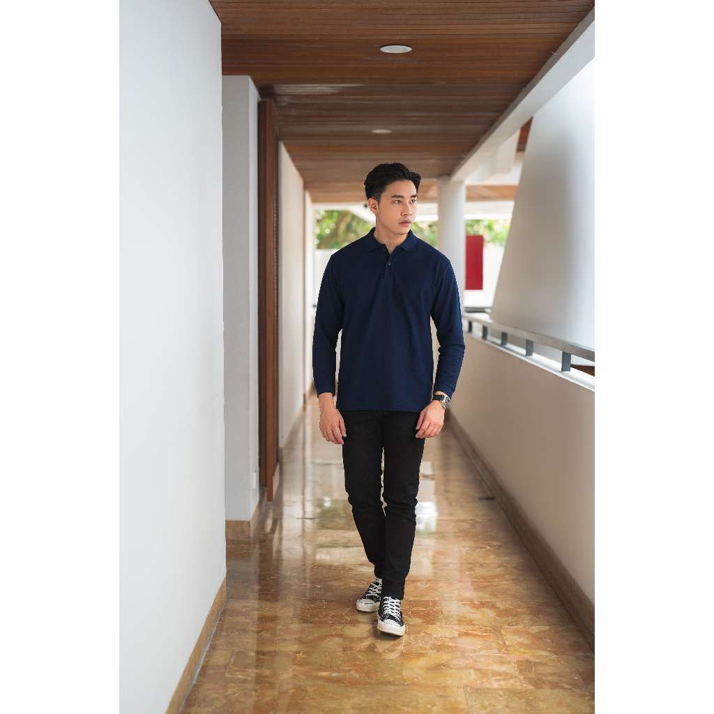 Sapporo Polo Long Sleeve in Navy