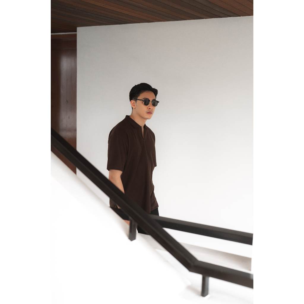 Nara Oversize Polo in Coffee