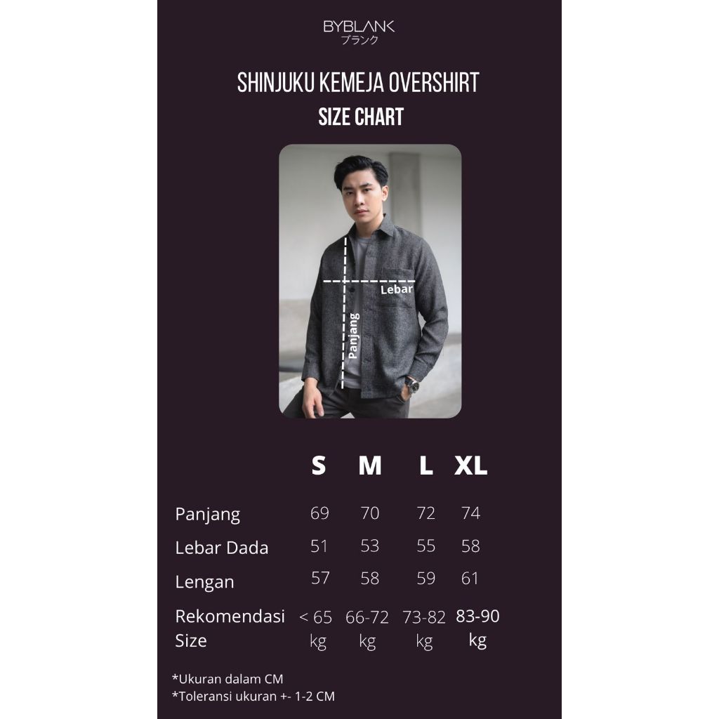 Shinjuku Kemeja Overshirt Lengan Panjang Grey – Kemeja Luaran Premium Abu – BYBLANK