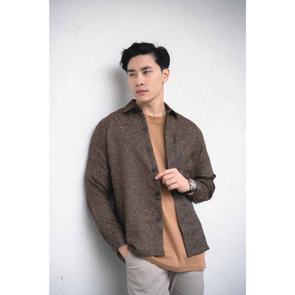 Shinjuku Kemeja Overshirt Lengan Panjang Brown – Kemeja Luaran Premium Coklat – BYBLANK