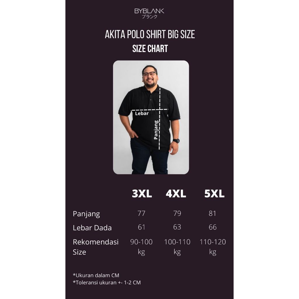 Akita Polo Shirt Big Size Navy