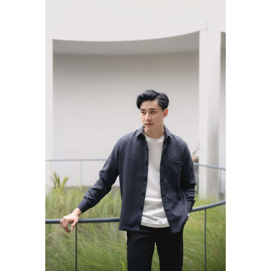 Shinjuku Kemeja Overshirt Lengan Panjang Denim – Kemeja Luaran Premium Biru – BYBLANK