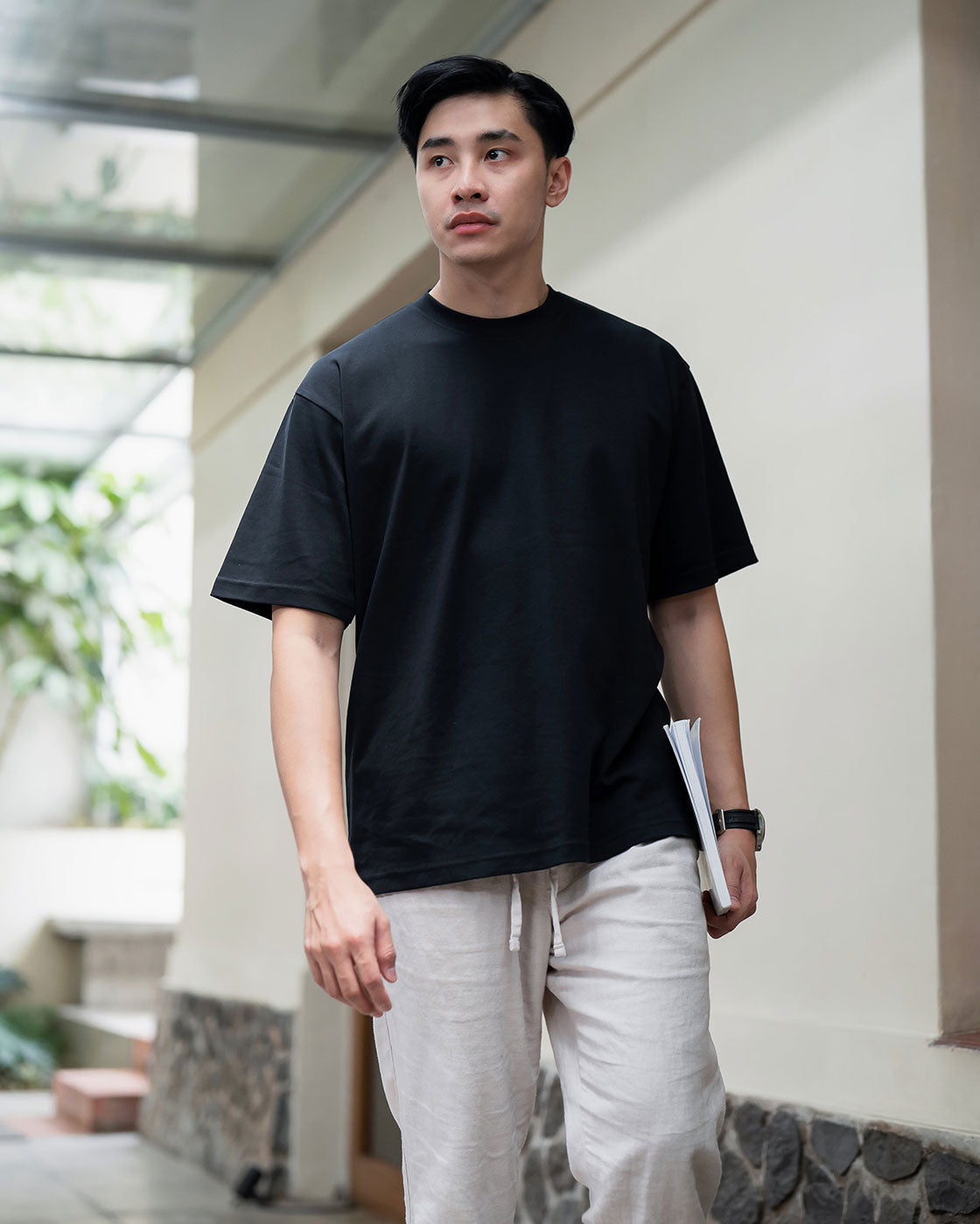 Izu Cotton Air Oversize Black