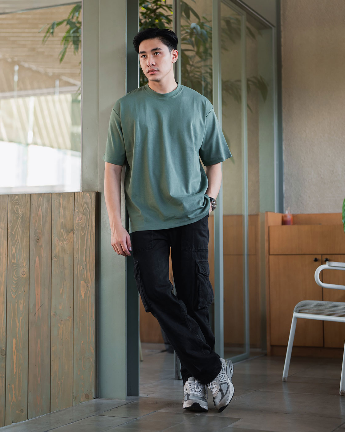 Izu Cotton Air Oversize Jade Green