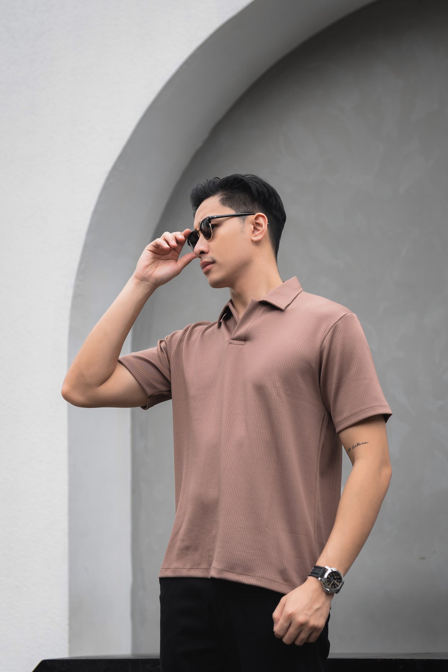 Narita Soft Knit Polo Choco